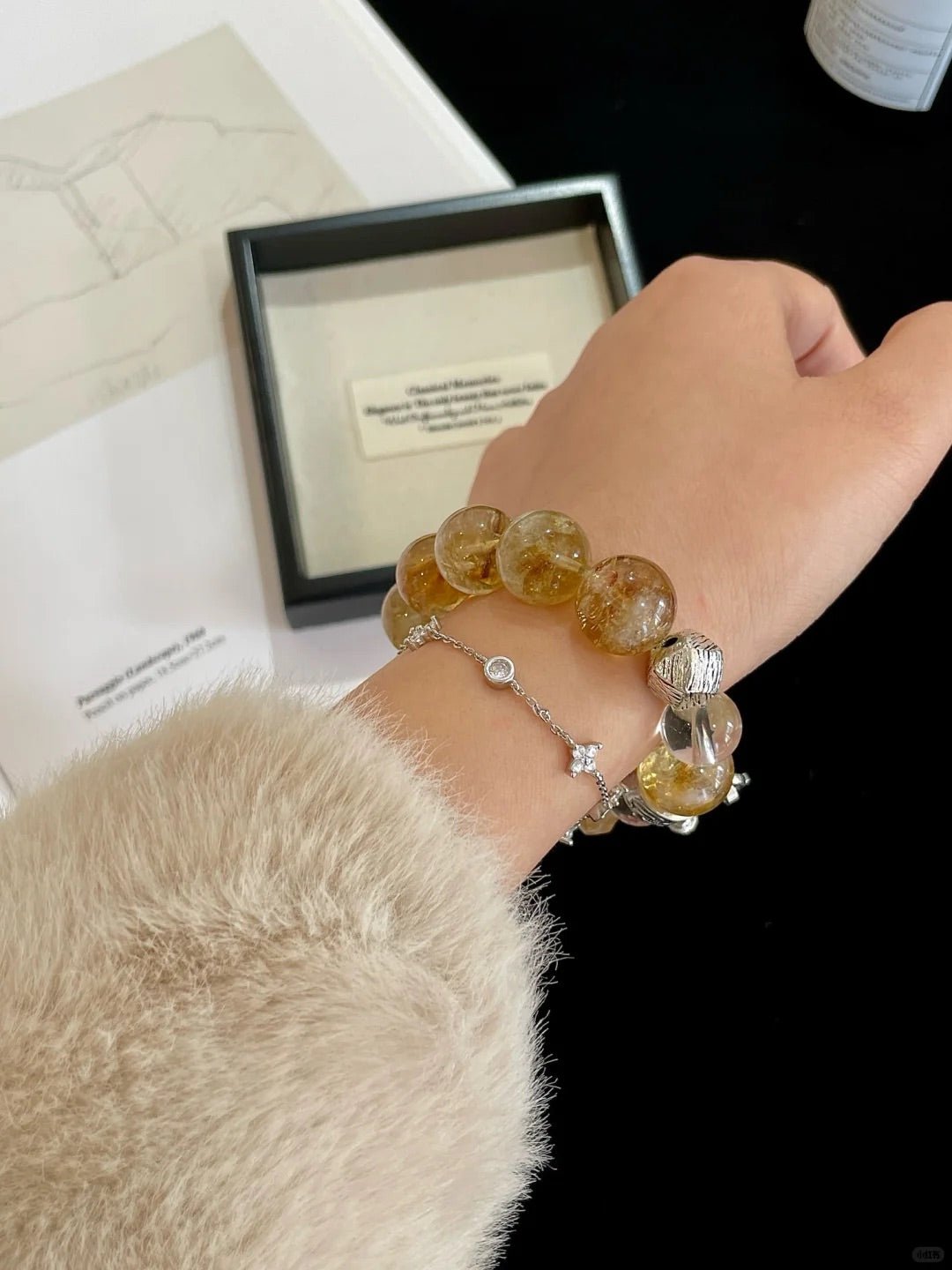 'Wealth &amp; Clarity' Yellow Tower Quartz &amp; Clear Quartz Bracelet | Confidence &amp; Fortune