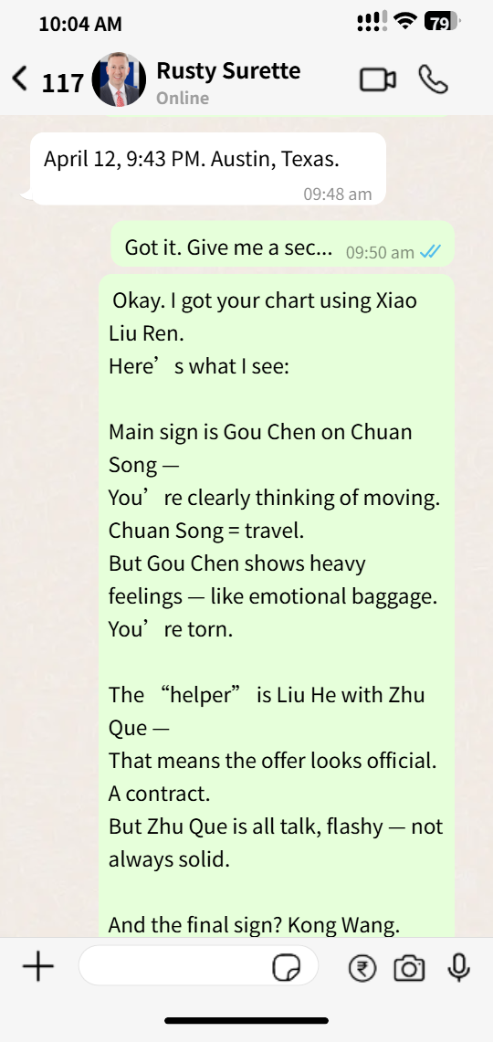 XIAO LIU REN Destiny Reading