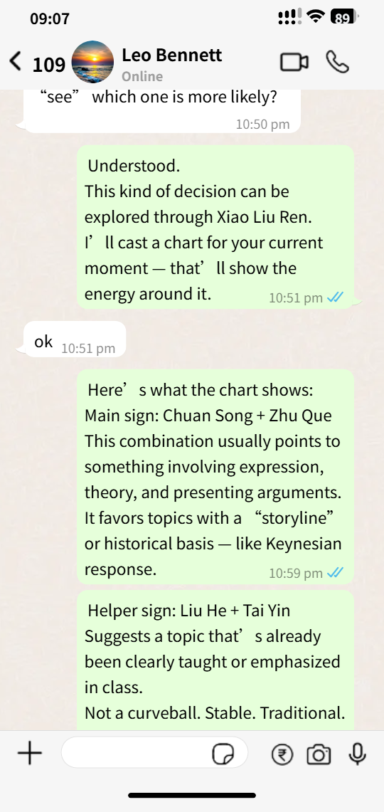 XIAO LIU REN Destiny Reading